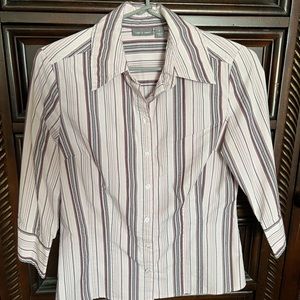 Apt. 9 Purple Striped Button Down